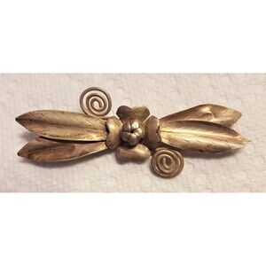 Vintage Estate marked "Handmade Sterling" Brooch Pin Floral Motif